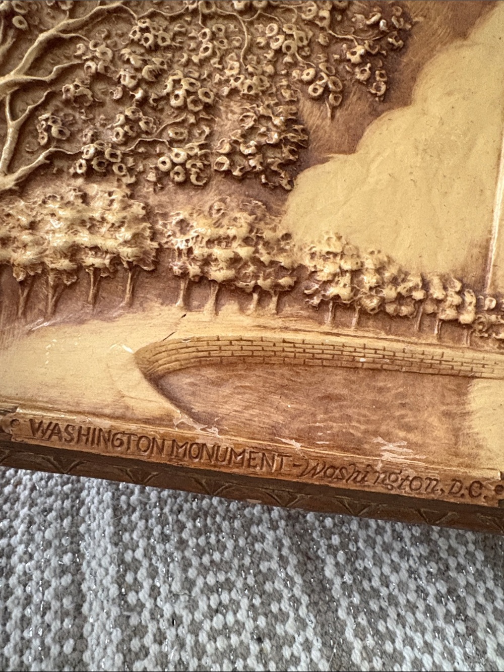VTG Relief Carving of Washington Monument - Picture 3 of 4